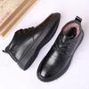 Cotton shoes men's winter middle-aged and elderly velvet warm leather shoes thickened wool non-slip casual trend high-top dad shoes