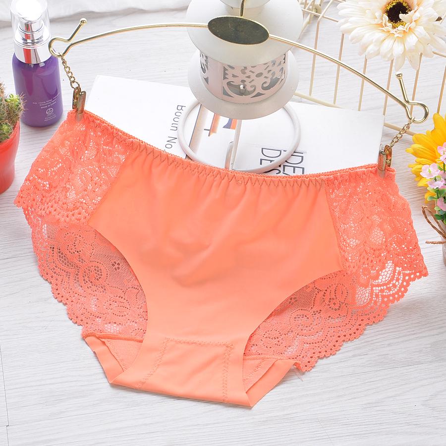 

Xiao Tian er 428 Женские дышащие кружевные трусики-слипы со средней посадкой, бесшовные, прозрачные One Size