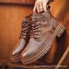 Men's shoes 2025 autumn new Martin boots thick-soled medium-top retro versatile casual tooling British style short boots