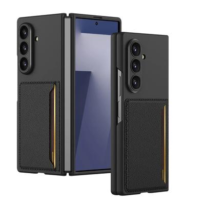 Samsung Z Fold 7 Leather Card Slot Wallet Case Ultra Thin Slim Matte PC Shockproof Cover for Samsung Galaxy Z Fold 6 7