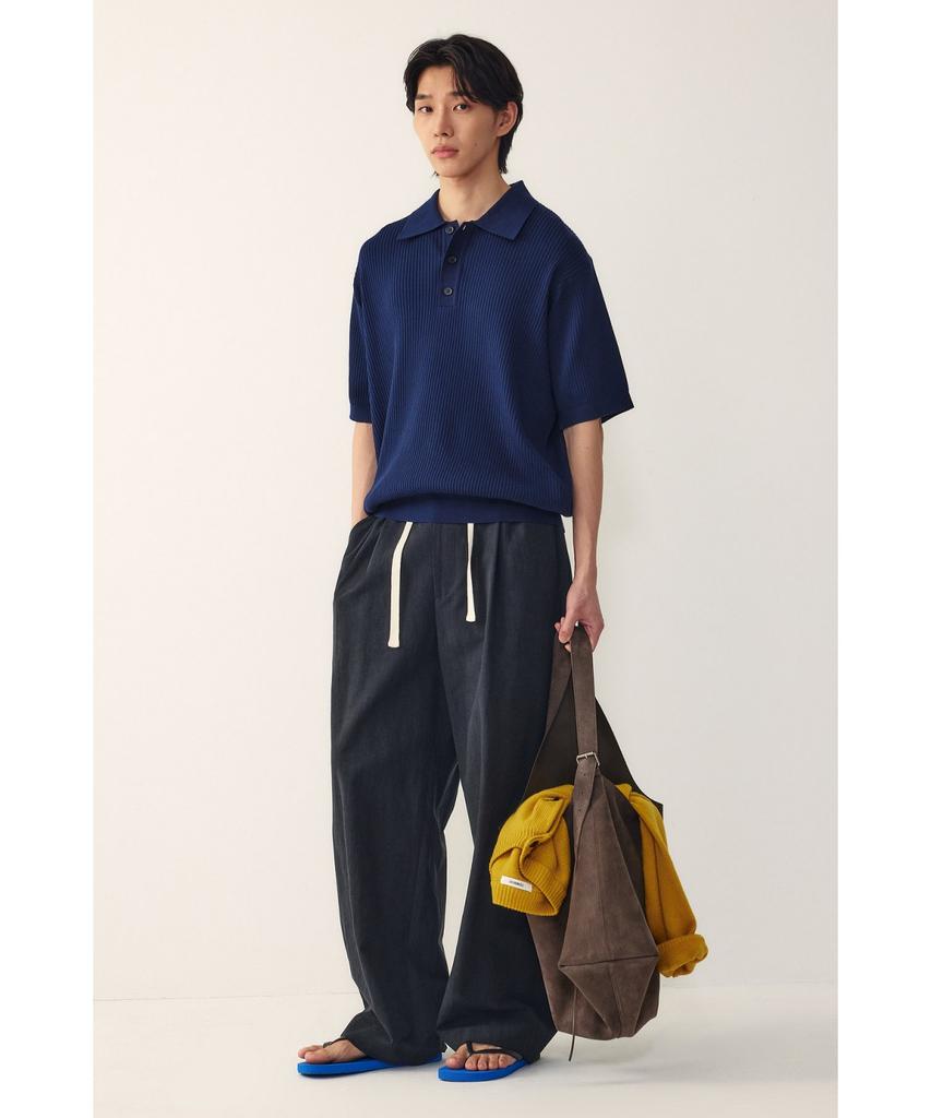STUDIO TOMBOY [Men] Ribbed Collared Knit_Navy 9156252213