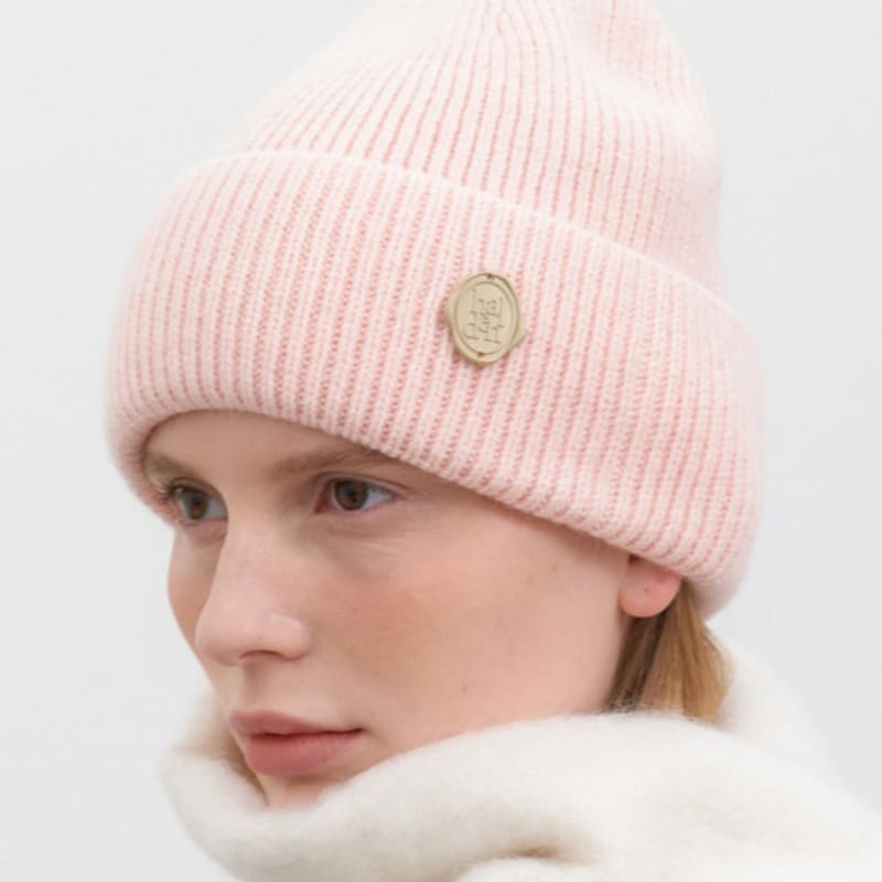 

halden шапка-бини из мягкой шерстяной вязки (C052_светло-розовый) light pink