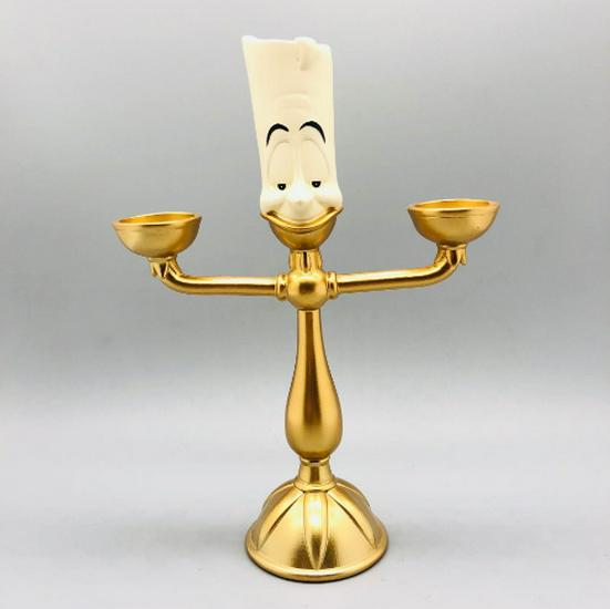 Beauty and the Beast Collection: Lumiere Candelabra & Cogsworth Pendulum Resin Table Clocks