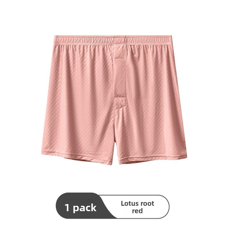 Men's Spring and Summer Ice Silk Loose Home Breathable Comfortable Boxer Briefs