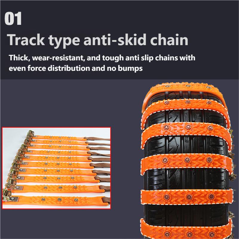 Widened Car Tire Snow Chains Anti-skid Winter Universal Tyre Snow Chains Thickened Ice-Breaking Anti-slip Cable Auto Accessories