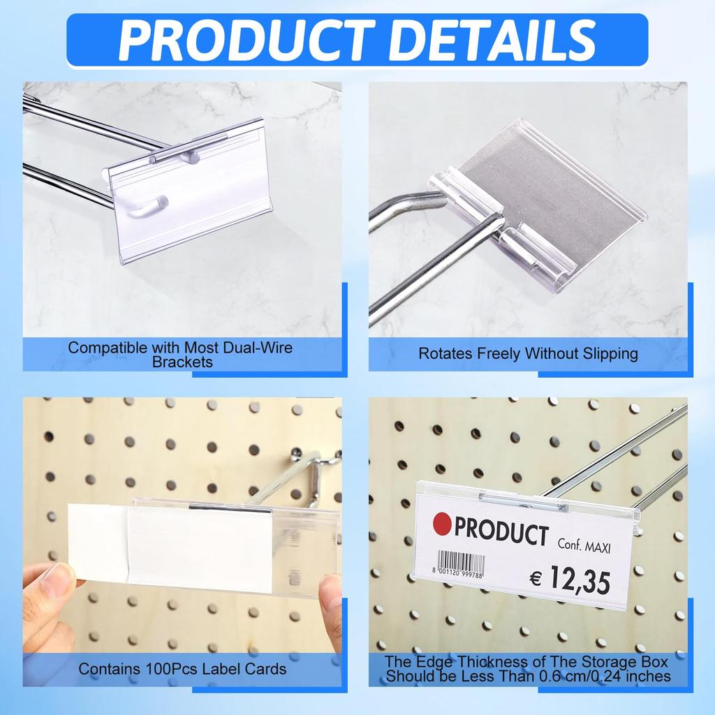 10/30 stuks Labelhouder, PVC Prijslabelhouder Helder Plastic Herbruikbaar, Geschikt Voor Grote Winkelcentra, Supermarkten, Winkels