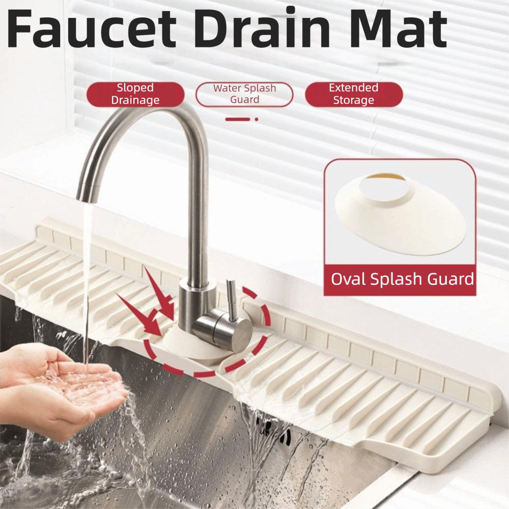 Splash-Proof Kitchen Sink Draining Pad Easy Clean Sink Splash Pad Bathroom Use