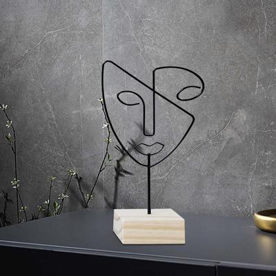 Jewelry Display Rack Face Outline Sculpture Nordic for Shop Ornament Desktop