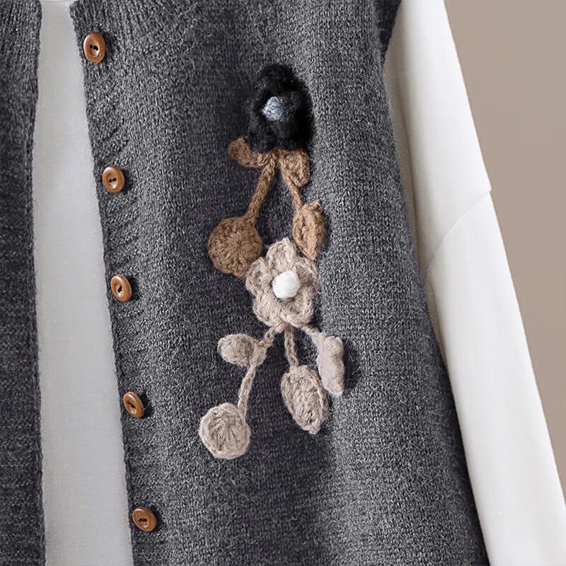 Women's Round Neck Single-Breasted Knitted Vest