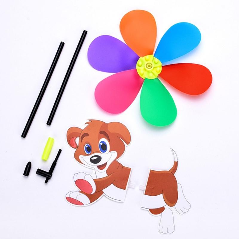 Garden Pinwheels Whirligigs Wind Spinners Windmill Toy for Kid Yard Lawn Decorations 3D Animal Decorative Garden Stakes