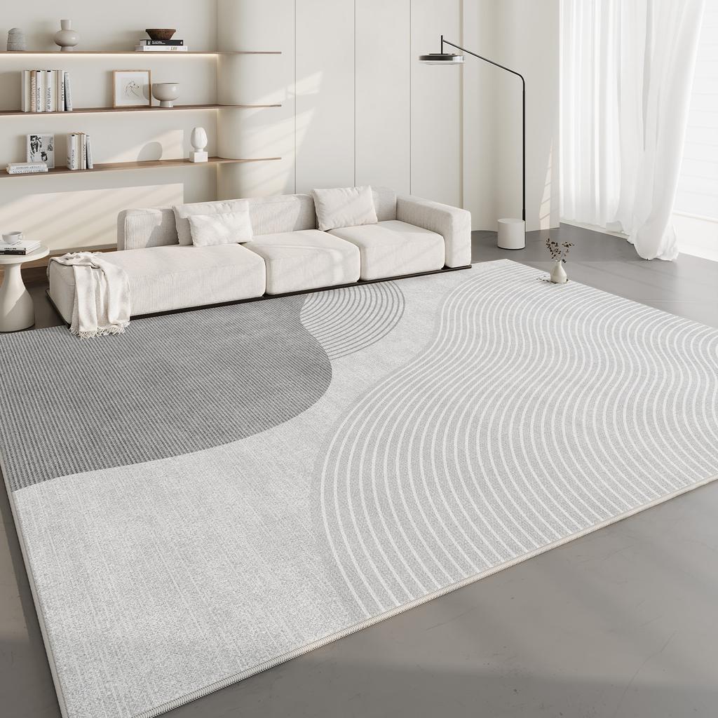 Modern Style Living Room Decoration Line Carpet Soft Rugs for Bedroom Stripe Design Non-slip Rug Home Cream Style Floor Mat