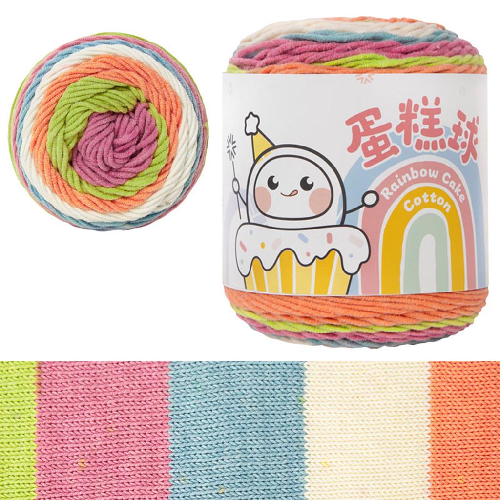 Knitting Yarn Gradient Cake Yarn Soft Yarn Gradient Crochet Yarn Cotton Yarn Fairyland Rainbow Yarn Knitting Accessories