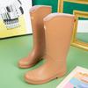 Medium and High Tube Rain Shoes Women's Waterproof Shoes Non-slip Water Boots Wear-resistant Outdoor Rubber Shoes Kitchen Work Water Shoes Fashion