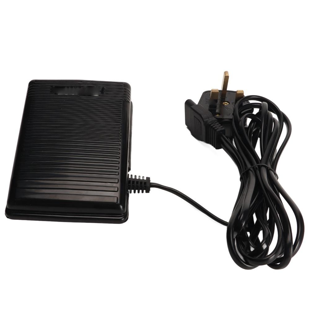 Power Cord Foot Control Pedal 220V Plug 5.3in Long Foot Speed Control Three Holes Foot Controller Sewing Machine