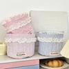 1PC Storage Basket Cloth Storage Basket Korean Style Quilted Fabric Home Decor Snacks & Trinkets Quilting Design 15x14cm