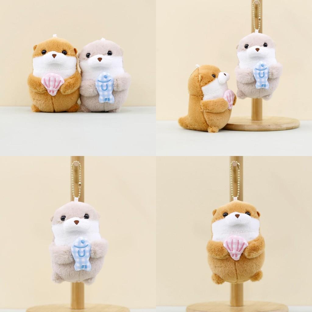 Adorable Plush Seal Keychain Soft Plush Toy Cute Marine Animal Bag Charm Gray Seal