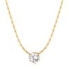 Lamp Luxury Inlaid Single Diamond Zircon Necklace Romantic Trend Niche Collarbone Chain Premium Durable Quality