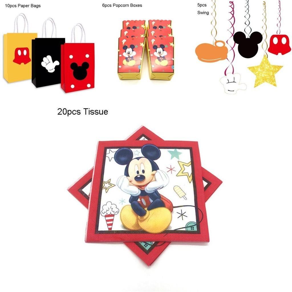 Párty potřeby s motivem Mickey Mouse pro veselé a slavnostní narozeninové oslavy