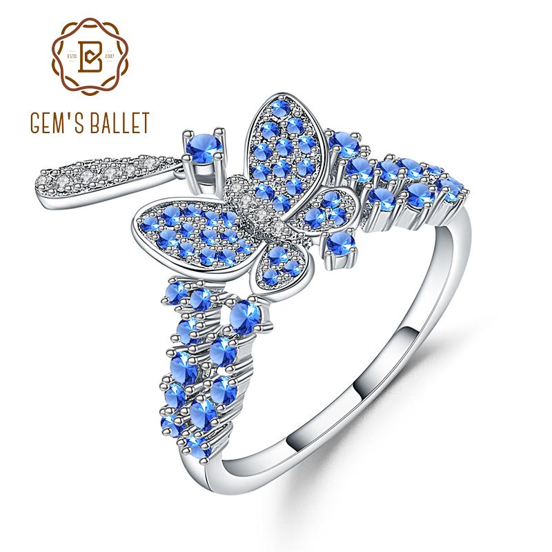 

Gb Nano Swiss Blue Butterfly Кольцо Стерлингового Серебра 925 пробы Винтажные Романтические Обручальные Кольца Для Женщин Изящные Ювелирные Изделия