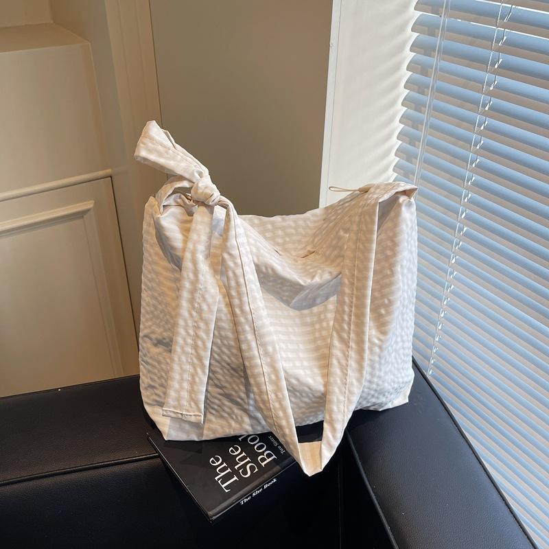 Bag Korean lazy style underarm bag women's 2025 new plaid tote bag simple and large-capacity one-shoulder crossbody bag