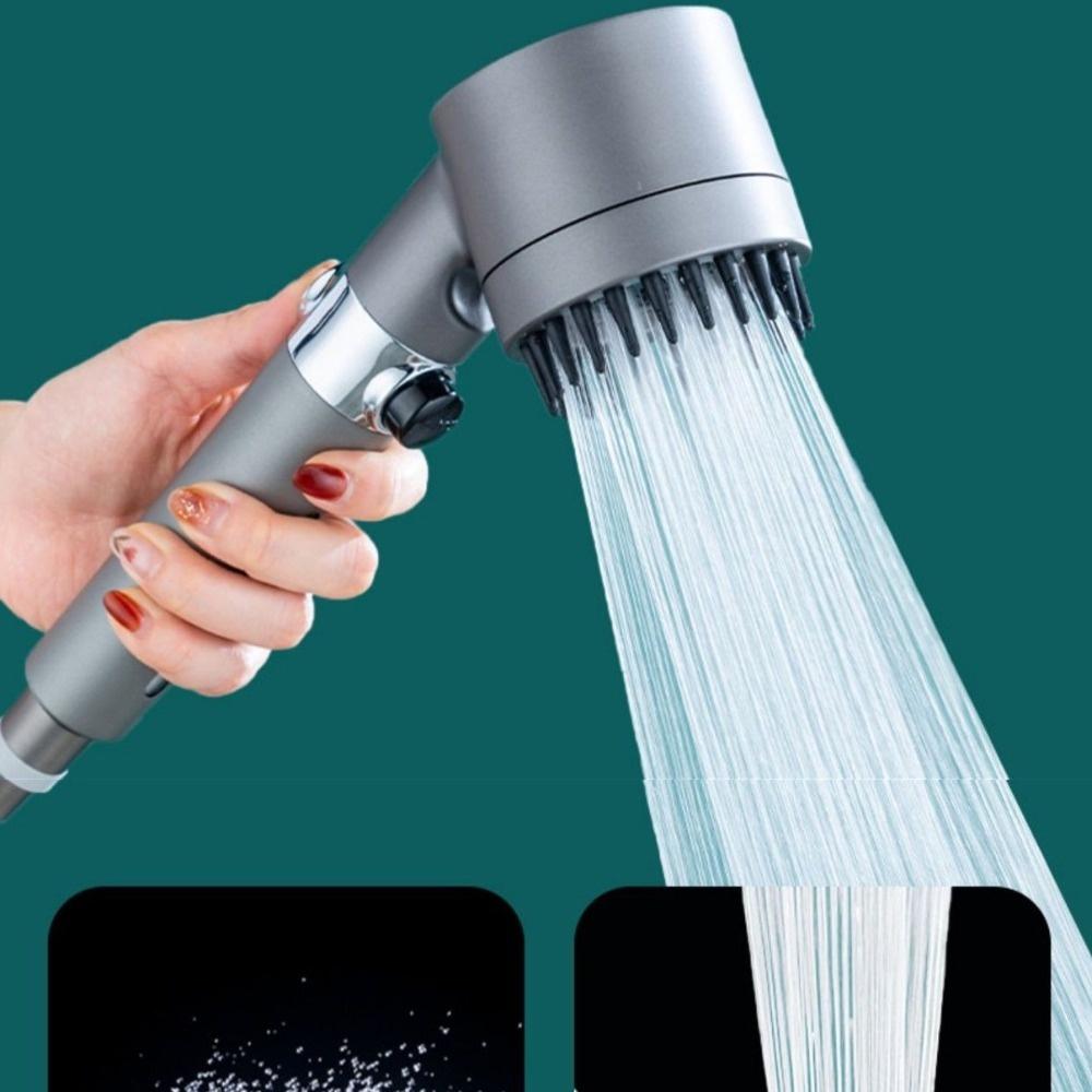 High Pressure Shower Head Round Large Flow Rainfall Bathroom Shower Head Detachable 3 Mode Bathroom Shower Tool Hand Shower