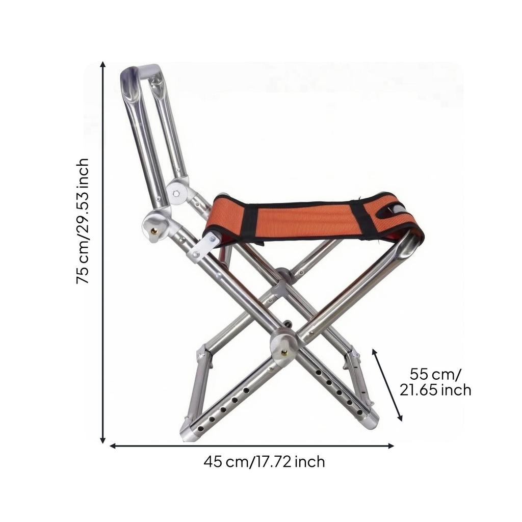 Folding Fishing Chair Compact Sturdy for Camping, Anglers, Campers