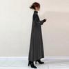 TOWYYO Docking Long Sleeve Dress with High Cute Loose Suitable for Women in Their and and Winter Women's Neck, Ruffles, Casual, Elegant, Fit,