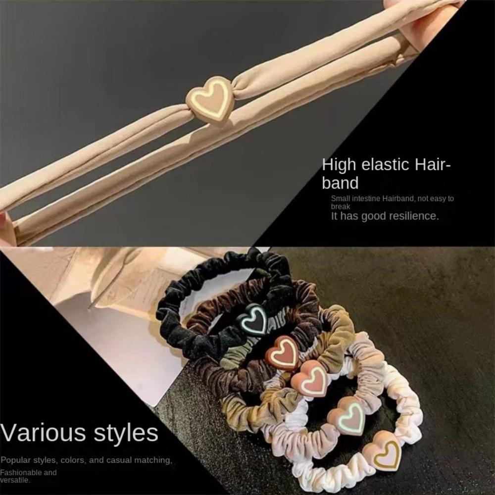 High Elasticity High Elastic Hair Rope Heart Shape Hair Accessories New Hair Band