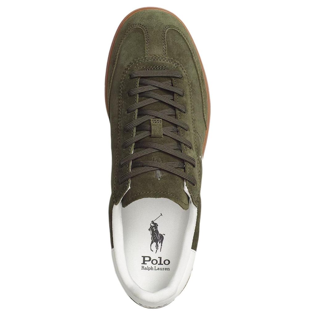 Polo Ralph Lauren Bedford Leather Suede Round Toe Lace-Up Low-Top Sneakers Men Sneakers Green 100047500