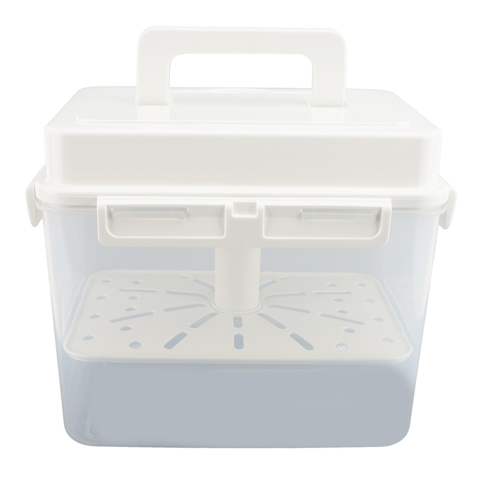 Kimchi Container 4L Large Capacity PP with Press Plate and Handle Airtight Pickle Jar for Salted Vegetable L 1570₽