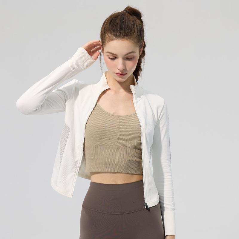 

Бесшовная цельная спортивная куртка из мягкого хлопка с высокой эластичностью для осени/зимы Medium