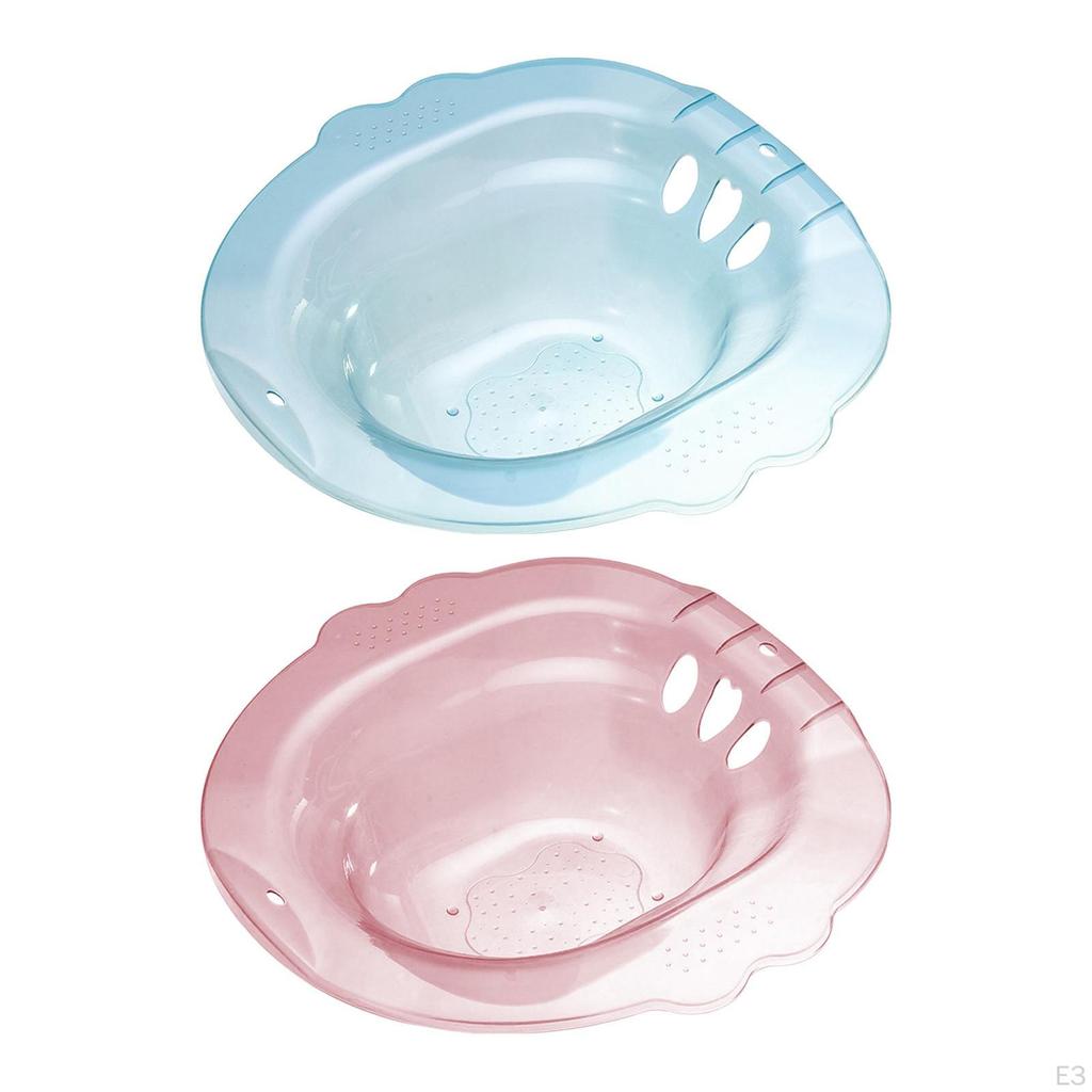 Sitz Bath for Toilet Seat Sits Deeper Bowl Reusable Wide Easy To Store with Hanging Hole