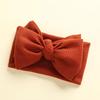 European & American Handmade Baby Hair Accessory: Large Bow Double Layer Waffle Texture Headband for Kids
