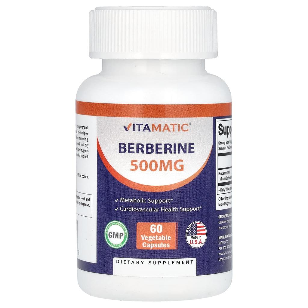 Berberine, 500Mg, 60 Veggie Capsules