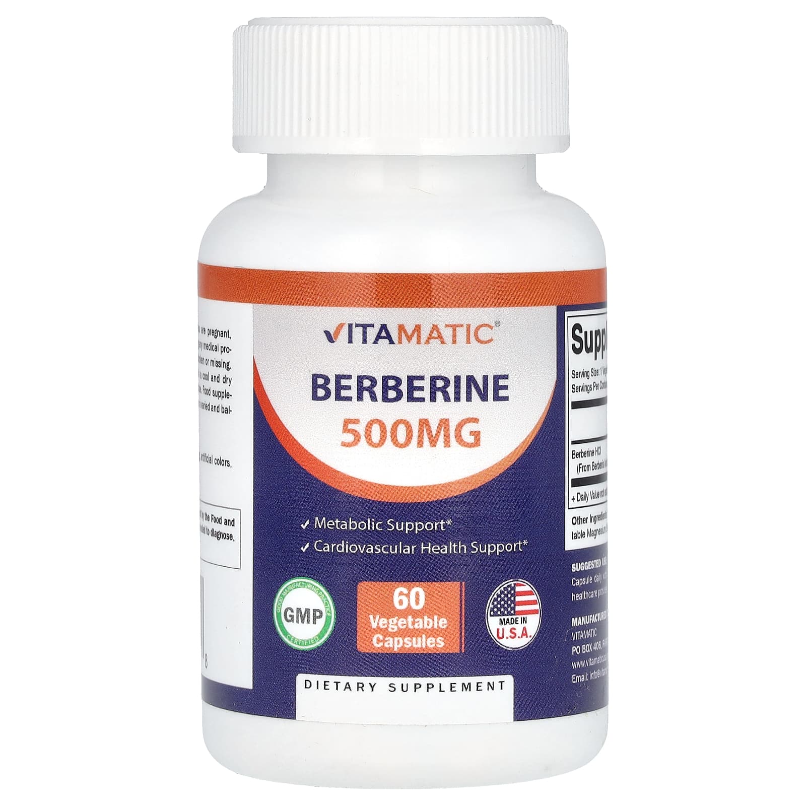

Berberine, 500Mg, 60 Veggie Capsules