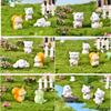 COOLTHICK Miniature Doll Animal Ornaments Decorations Small Figurines Set (Rabbit)