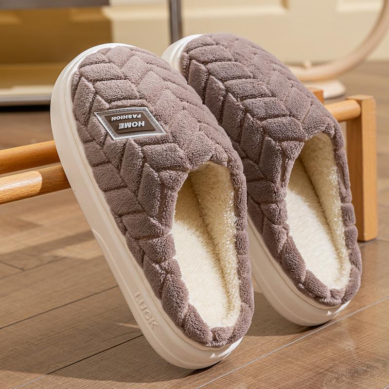 

Cixi хлопковые тапочки женские весенние, осенние и зимние обувь для послеродового периода для дома, комнатные, нескользящие, толстая подошва, домашнее тепло, для пары, мужские 44-45 [Suitable for 43-44 yards]