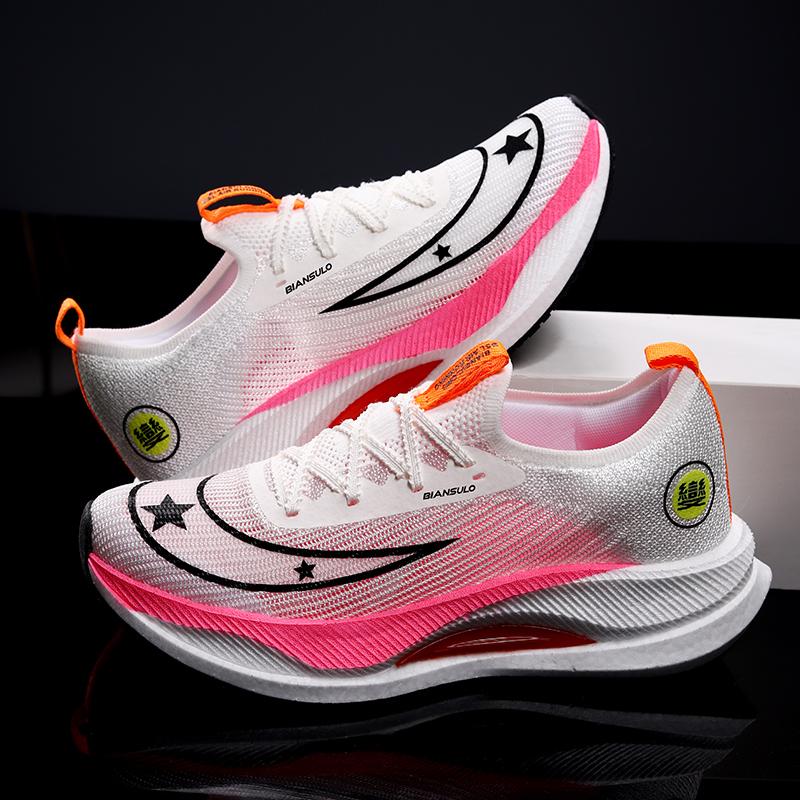 

Профессиональные кроссовки для марафона, мягкие, сверхлегкие, дышащие, мужские и женские кроссовки, высококачественные, нескользящие, тренировочные, теннисные туфли 39 белый