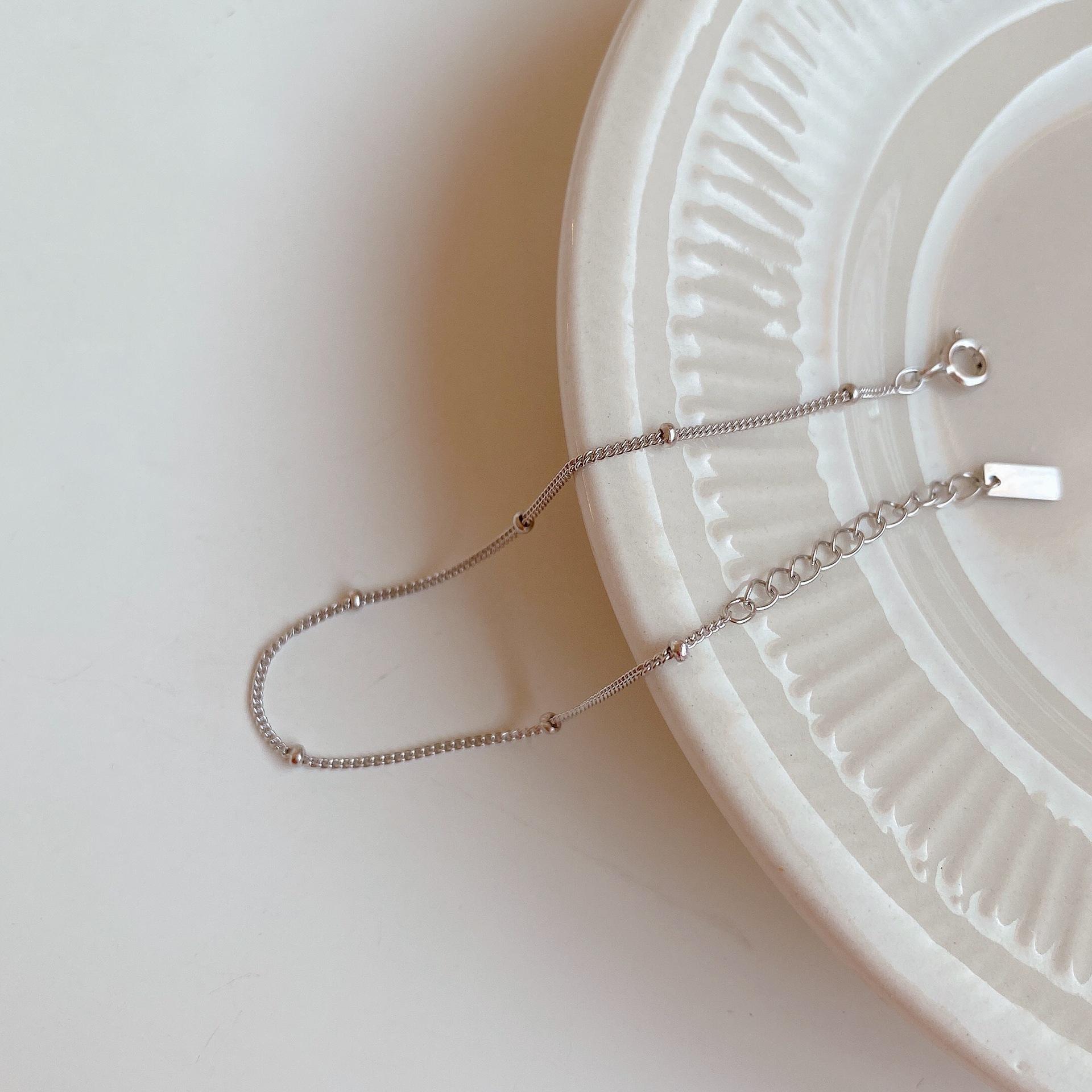 

Двухслойный браслет из стерлингового серебра 925 пробы для женщин, нишевый дизайн, простой, холодный ветер, персонализированные универсальные ювелирные изделия