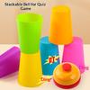 Montessori Toys Mini Stack Cup Game With Card Educational Intellectual Enlightenment Color Cognition Logic Training Children