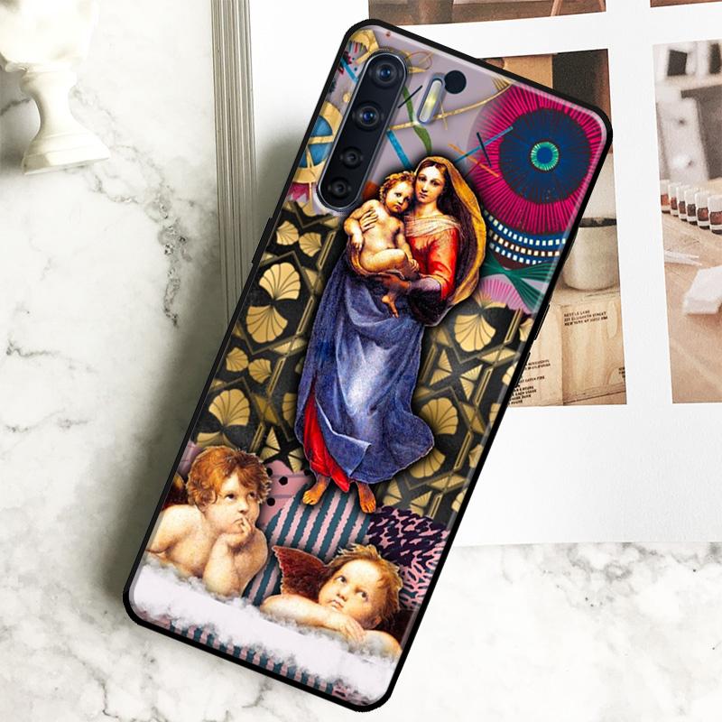 Renaissance Art Painting Case For Oppo A18 A38 A58 A78 A98 A40 A60 A80 A16 A76 A96 A15 A17 A77 A74 A94 A54 A57S Cover