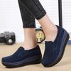 Women Loafers Suede Leather New Thick Sole Footwear Platform Flat Shoes for Women Comfort Wedge Moccasins Slip  Casual Shoes