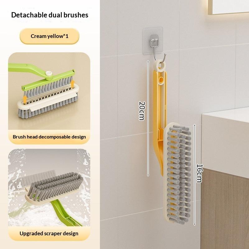 Multi-Purpose Tile Cleaning Brush, 360° Rotating Hard Bristle Scrubber For Bathroom & Kitchen Floors And Walls