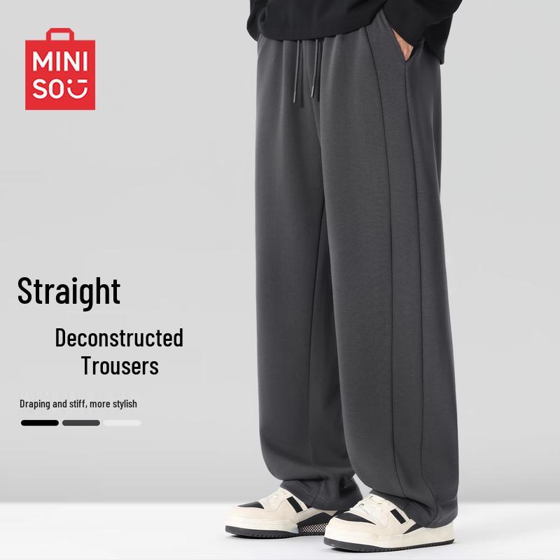 MINISO Men's Retro Loose Straight-Leg Track Pants