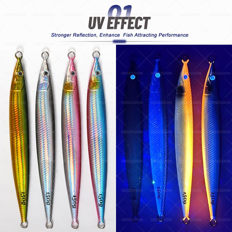 TEASER J87 150g 180g Fast Sink Luminous Boat Fishing Jig Saltwater Tuna Trolling Jigger Bait Jigging Lure