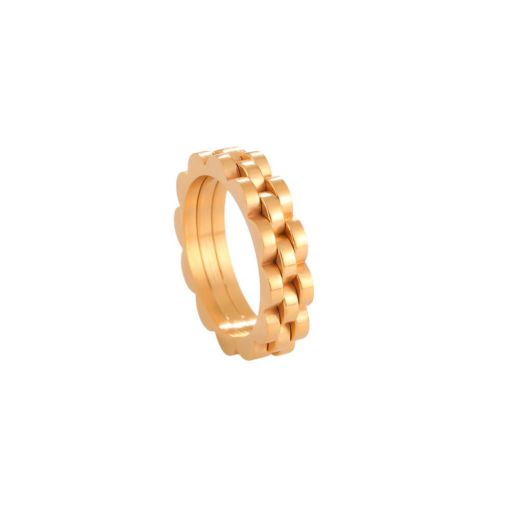 European and American Niche Gear Titanium Steel Ring, Hip-hop Minimalist Style,  Fashion Stainless Steel Finger Ring