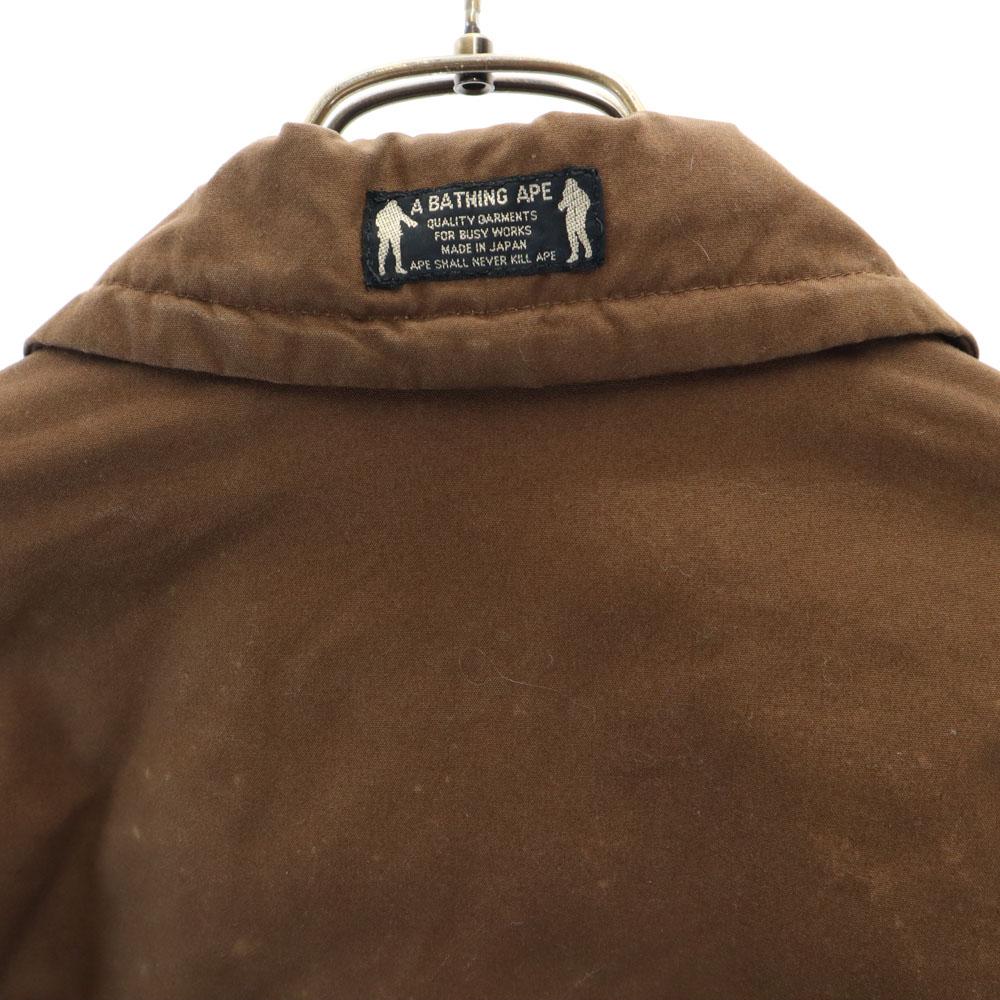 A Bathing Ape Made In Japan Duffel Coat S Brown Quilted Back Men's Used