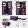 CaseMe Flip Leather Phone Case for iPhone 17 Pro Max 17E Air 16 Plus 16E 15 14 13 12 11 X XS XR SE 2022 8 Long Lanyard Zipper Wallet Multi Card Cover