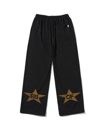 ESCAPEFROM Escf Double Star Print Sweatpants Black
