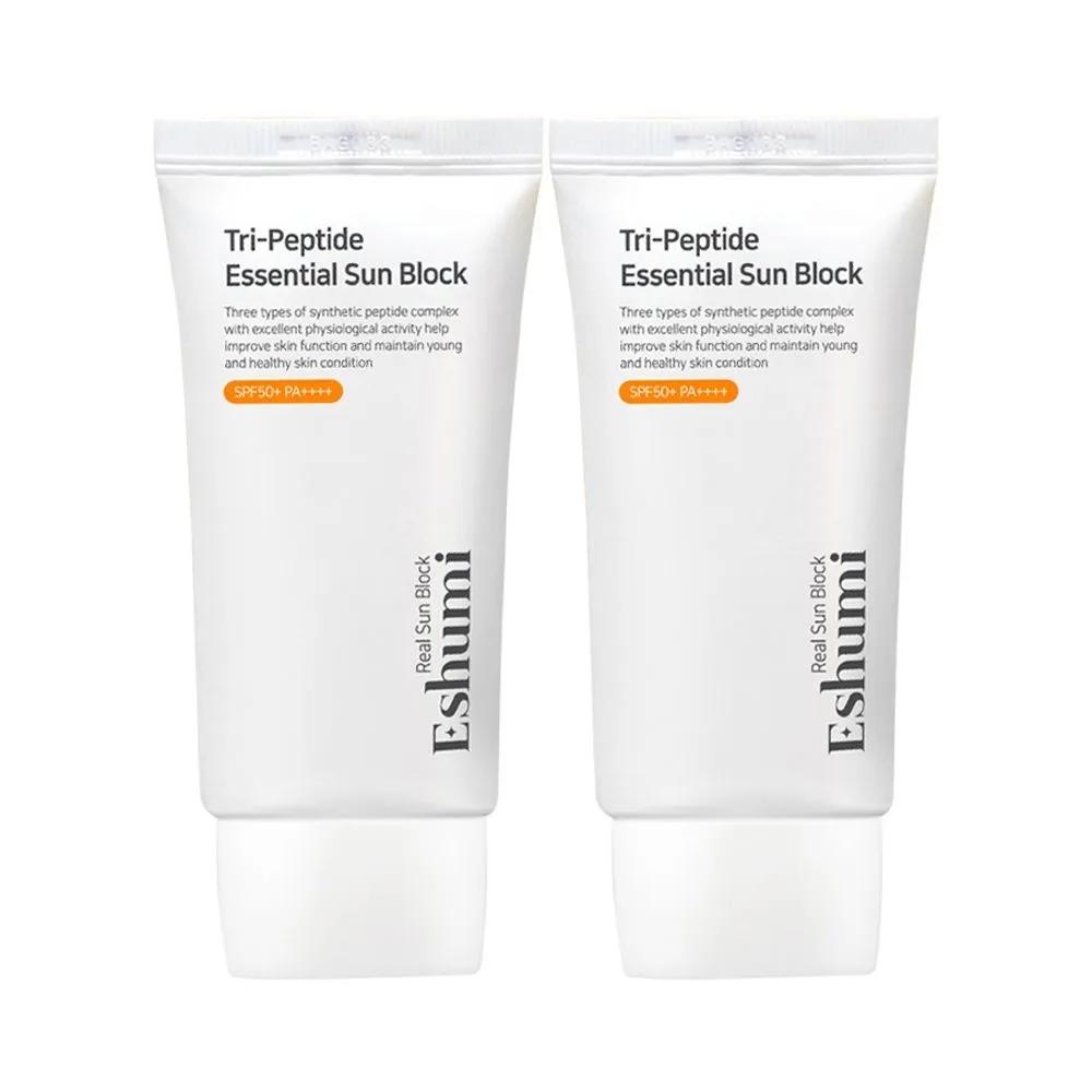 ESHUMI Peptide Essential Tone-Up Sunblock 50g x 2 SPF 50 Mild, Hypoallergenic Sun Cream